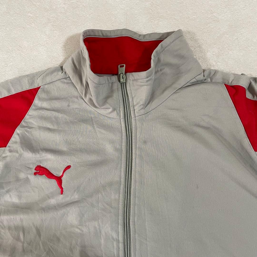 古着 PUMA 長袖 トラックジャケット バックプリント サイズM バイカラー