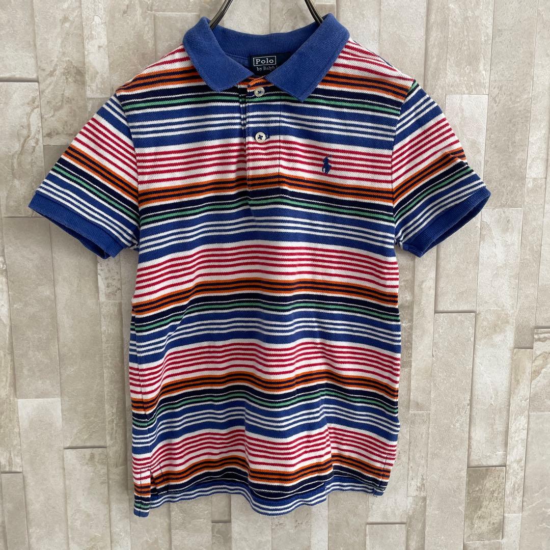 【美品】90s POLO RALPH LAUREN 半袖ポロシャツ ボーダー柄