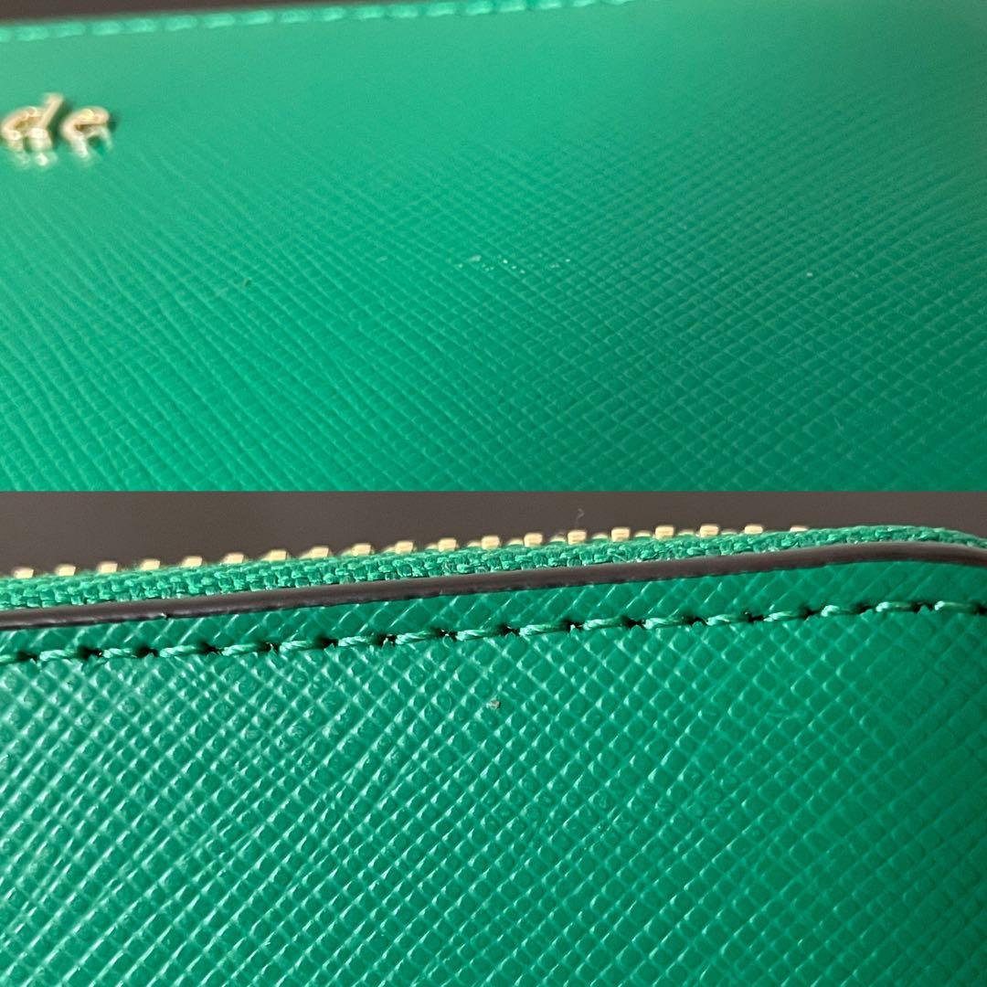 訳あり新品 kate spade 長財布 グリーン