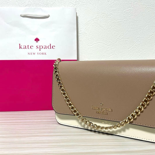 訳あり新品 kate spade ハンドバッグ ベージュ/マルチ