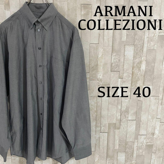 古着 ARMANI COLLEZIONI 長袖シャツ サイズ40 グレー