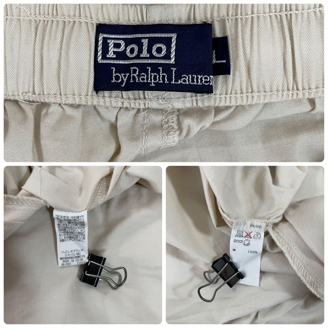古着 POLO RALPH LAUREN ハーフパンツ サイズL クリーム色