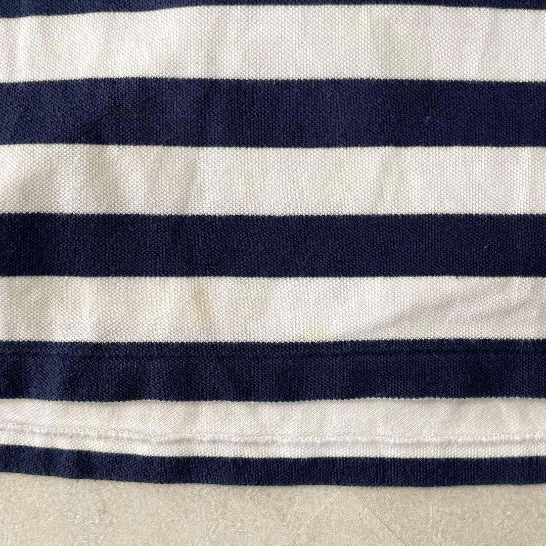 古着 POLO RALPH LAUREN 半袖ポロシャツ 160 ボーダー柄