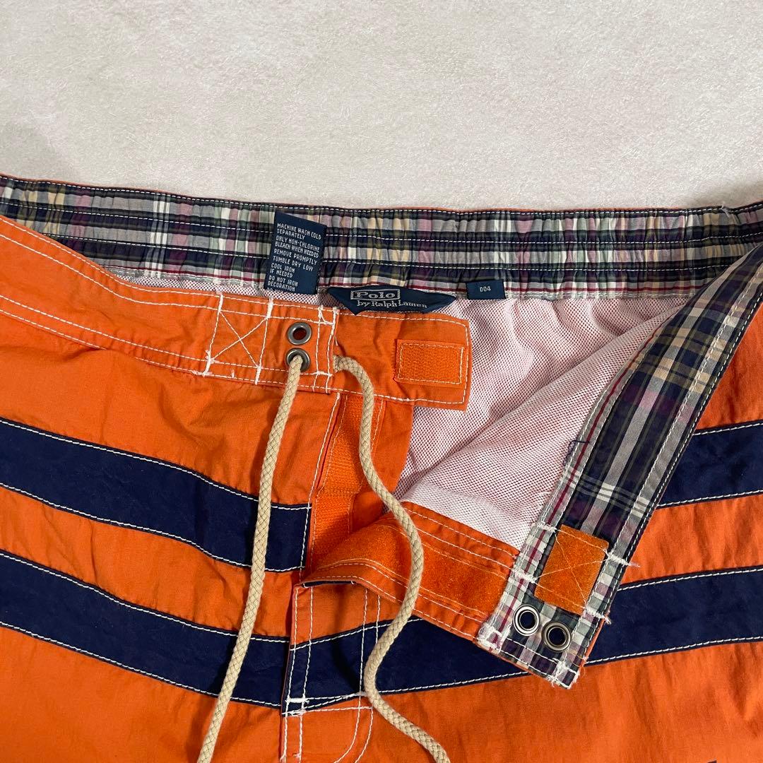 90s POLO RALPH LAUREN スイムショーツ XL オレンジ