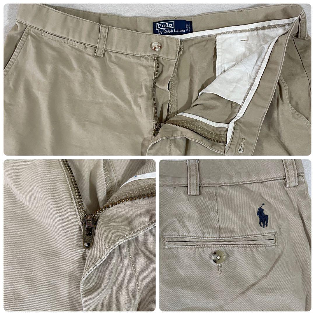 90s POLO RALPH LAUREN ハーフパンツ サイズ36 ベージュ