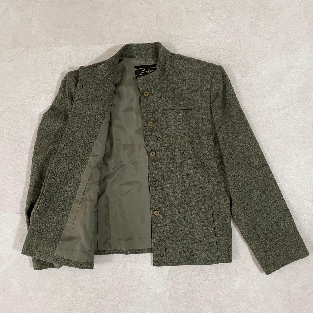【美品】Leilian セットアップ SIZE 9 (M相当) カーキ