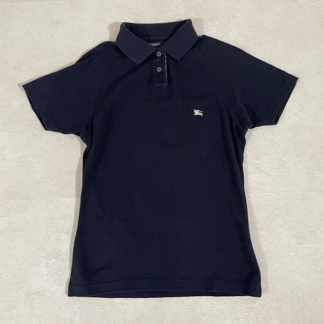 【美品】BURBERRY LONDON 半袖ポロシャツ バーバリーチェック 黒