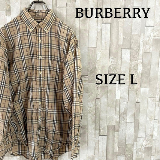 古着 BURBERRY LONDON 長袖シャツ サイズL バーバリーチェック