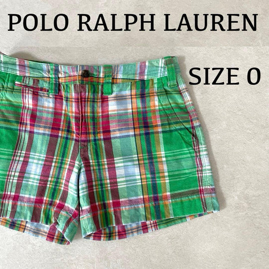【美品】POLO RALPH LAUREN ハーフパンツ サイズ0 チェック柄