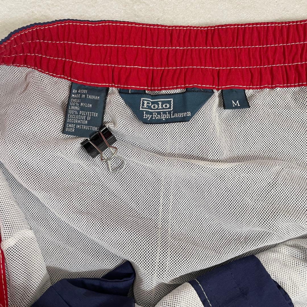 90s POLO RALPH LAUREN スイムショーツ サイズM ネイビー