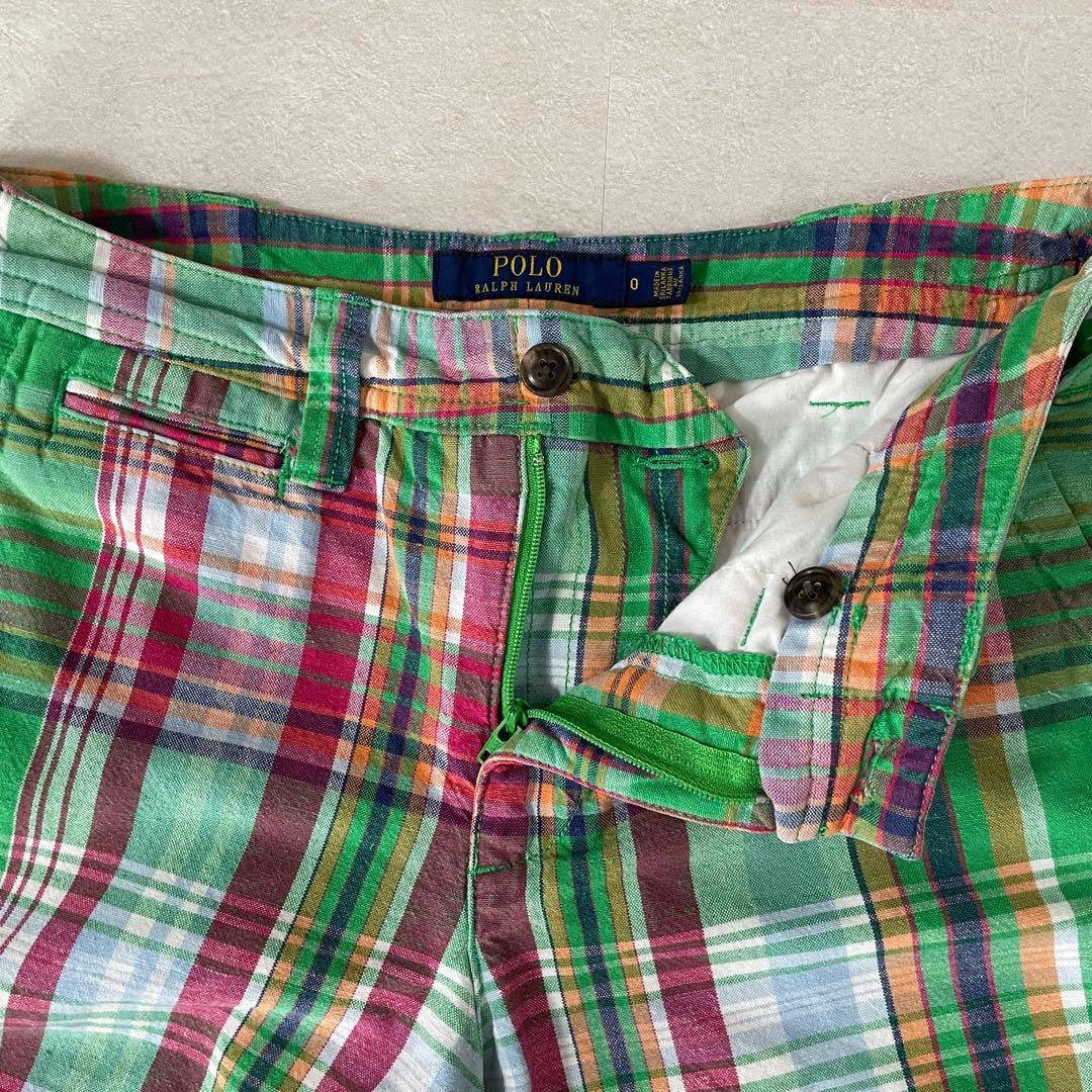 【美品】POLO RALPH LAUREN ハーフパンツ サイズ0 チェック柄