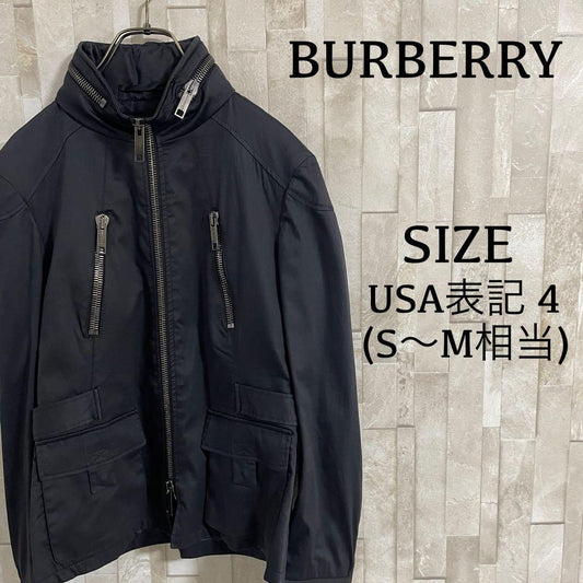 古着 BURBERRY LONDON ミリタリージャケット イタリア製 黒