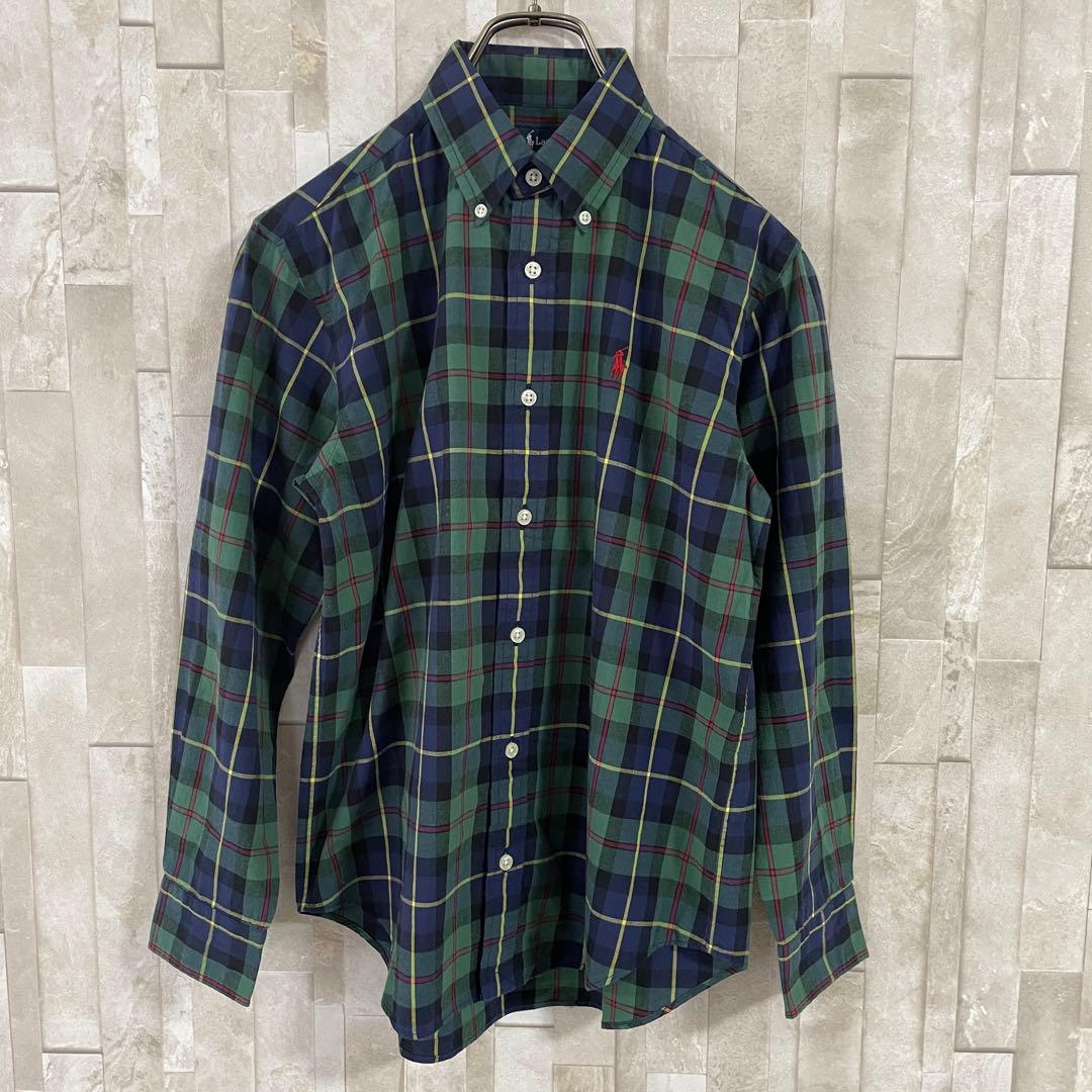 【美品】90s POLO RALPH LAUREN 長袖シャツ チェック柄