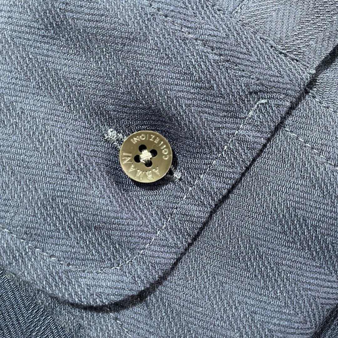 古着 ARMANI COLLEZIONI 長袖シャツ シャドーストライプ M