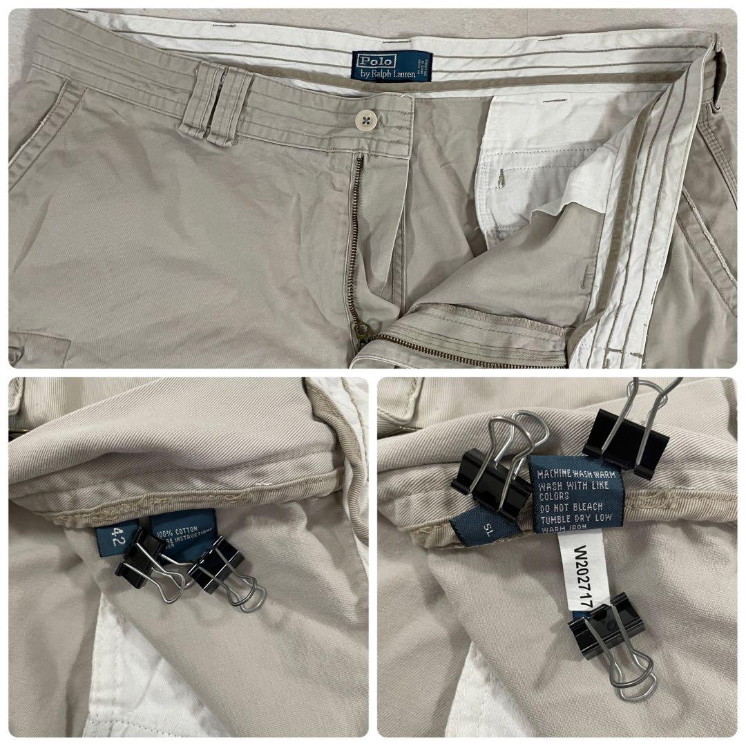 90s POLO RALPH LAUREN ハーフパンツ サイズ42 ベージュ