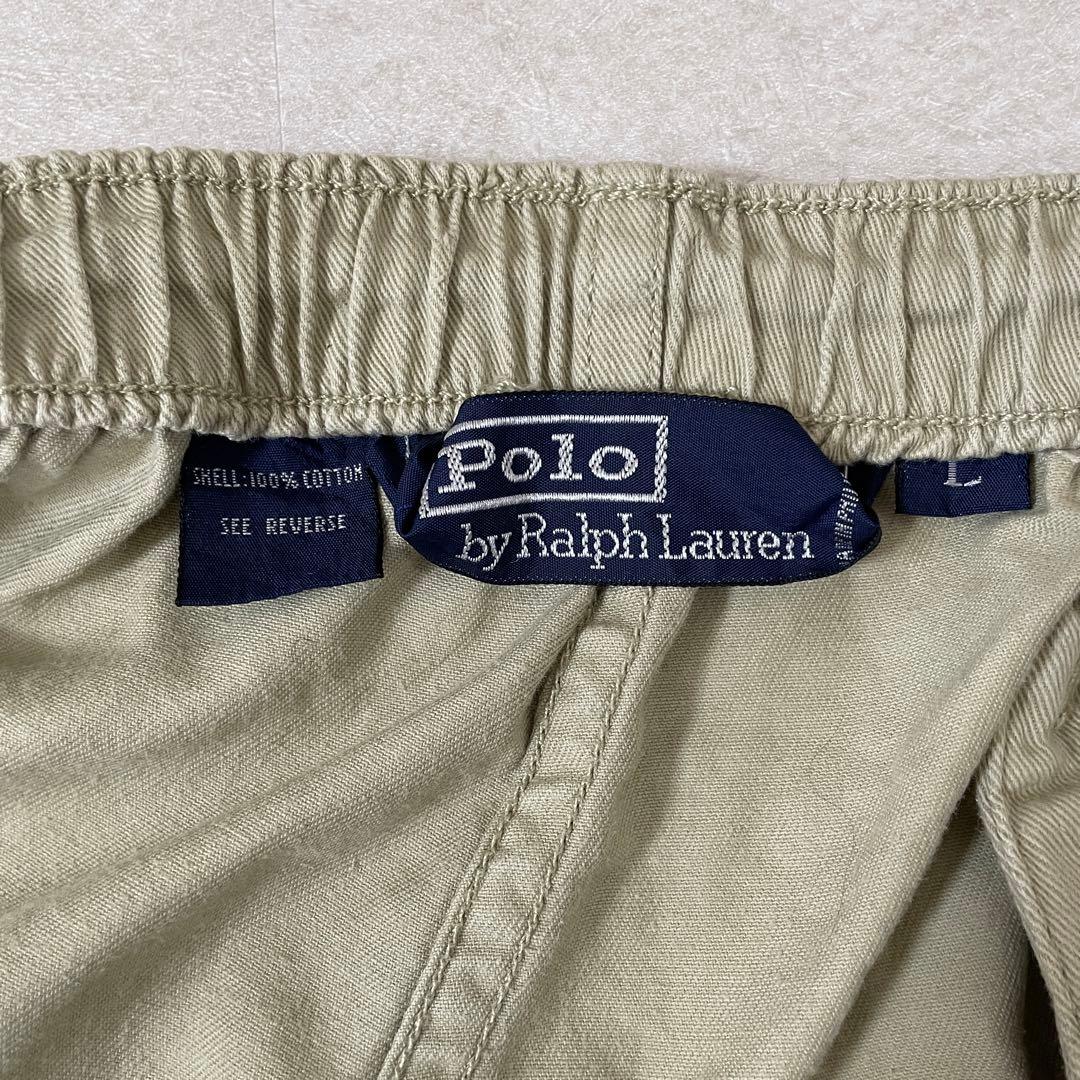 90s POLO RALPH LAUREN ハーフパンツ サイズL ベージュ
