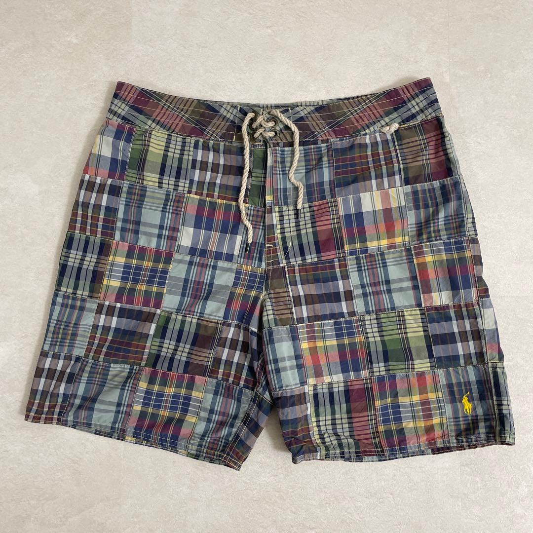 90s POLO RALPH LAUREN ハーフパンツ 36 チェック柄