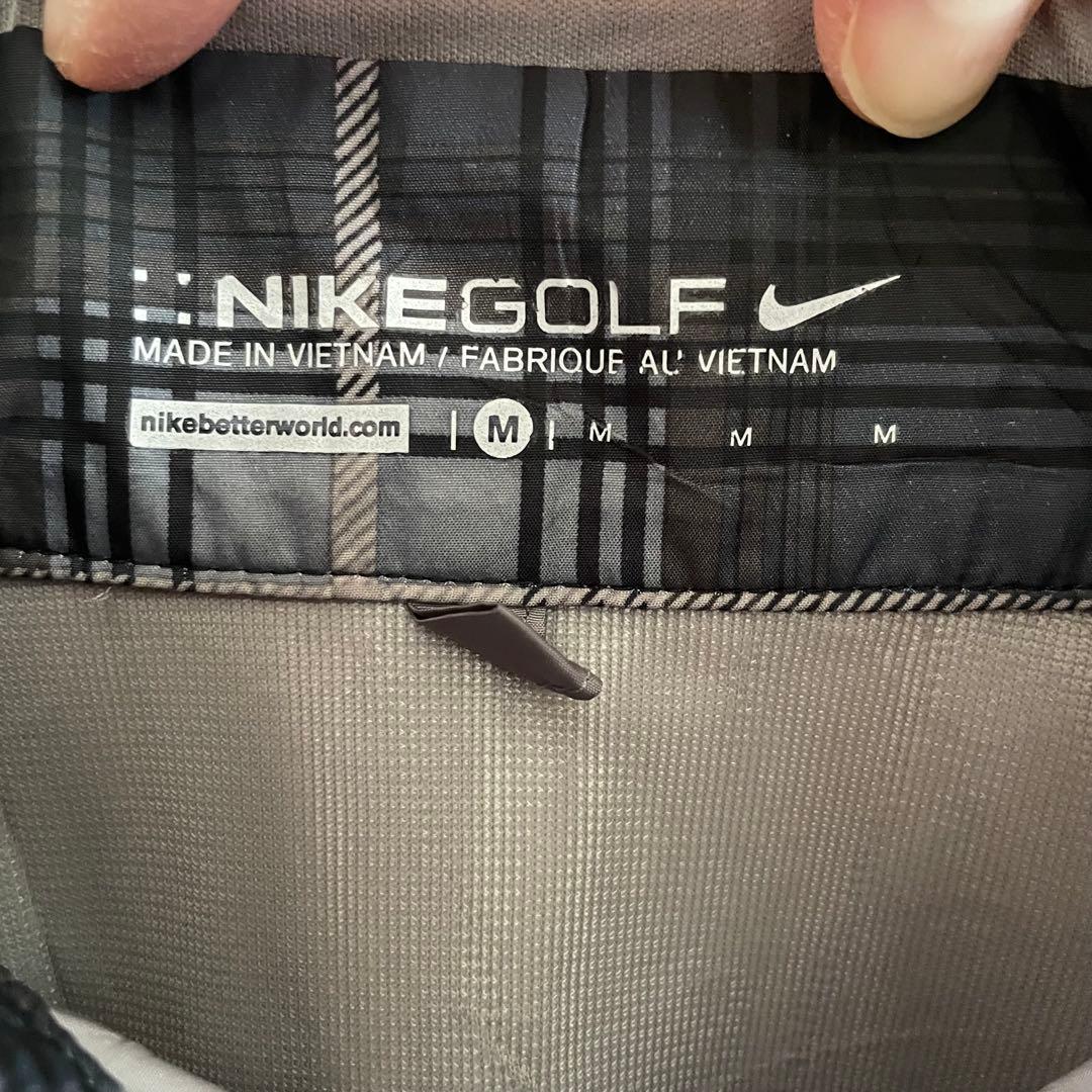 【美品】NIKEGOLF ゴルフウェア ナイロンジャケット グレー Mサイズ