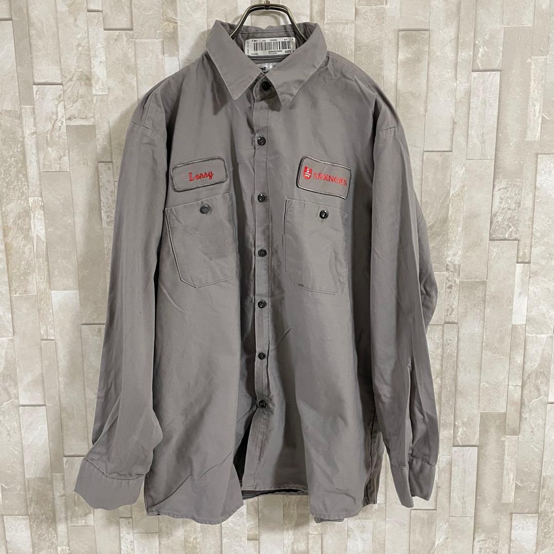 古着 UniFirst ユニファースト 長袖 ワークシャツ 17.5-02