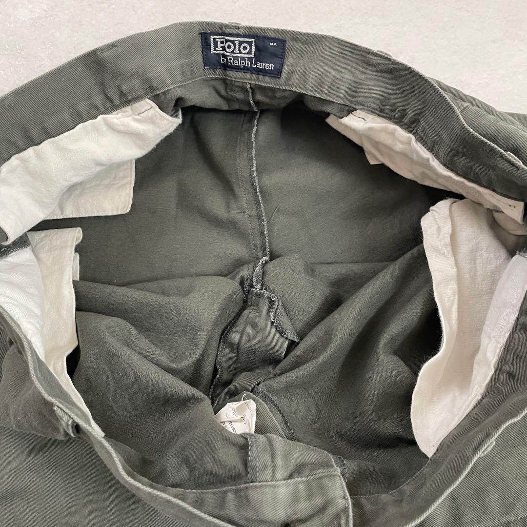 【美品】90s POLO RALPH LAUREN ハーフパンツ 40 グレー