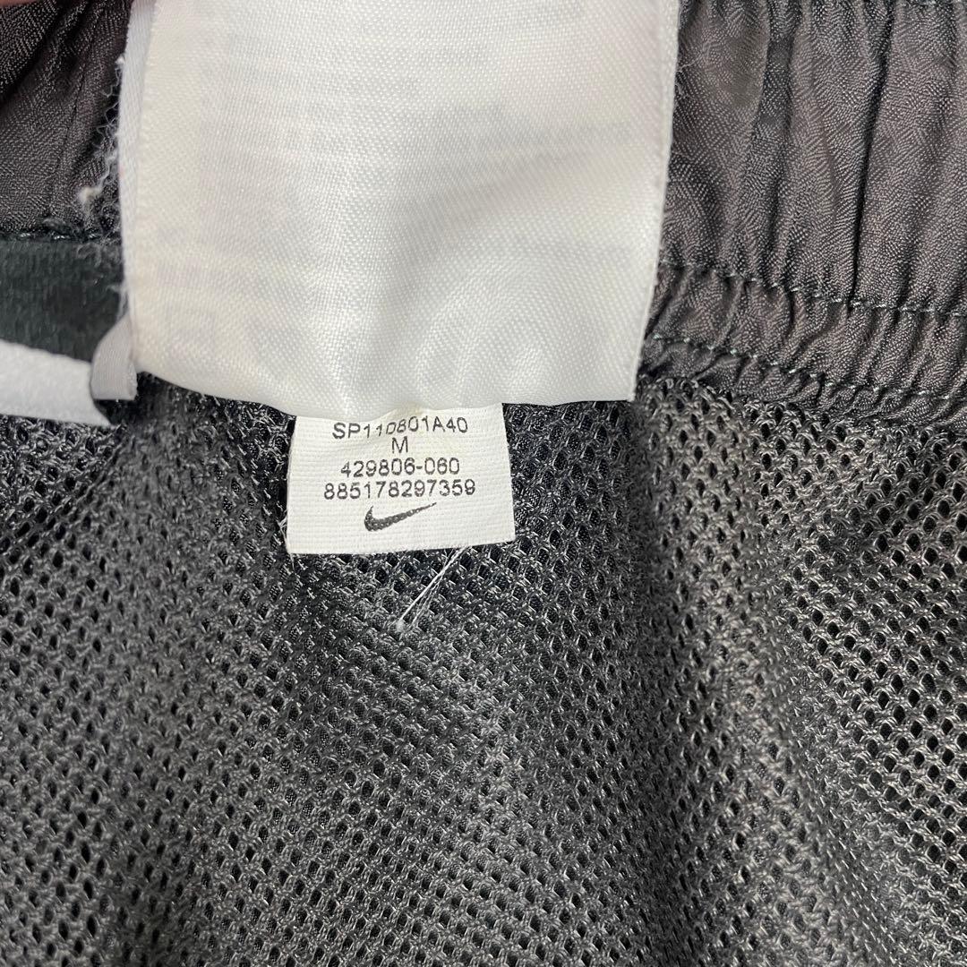 古着 Nike トラックパンツ 7分丈 ブラック×グリーン M