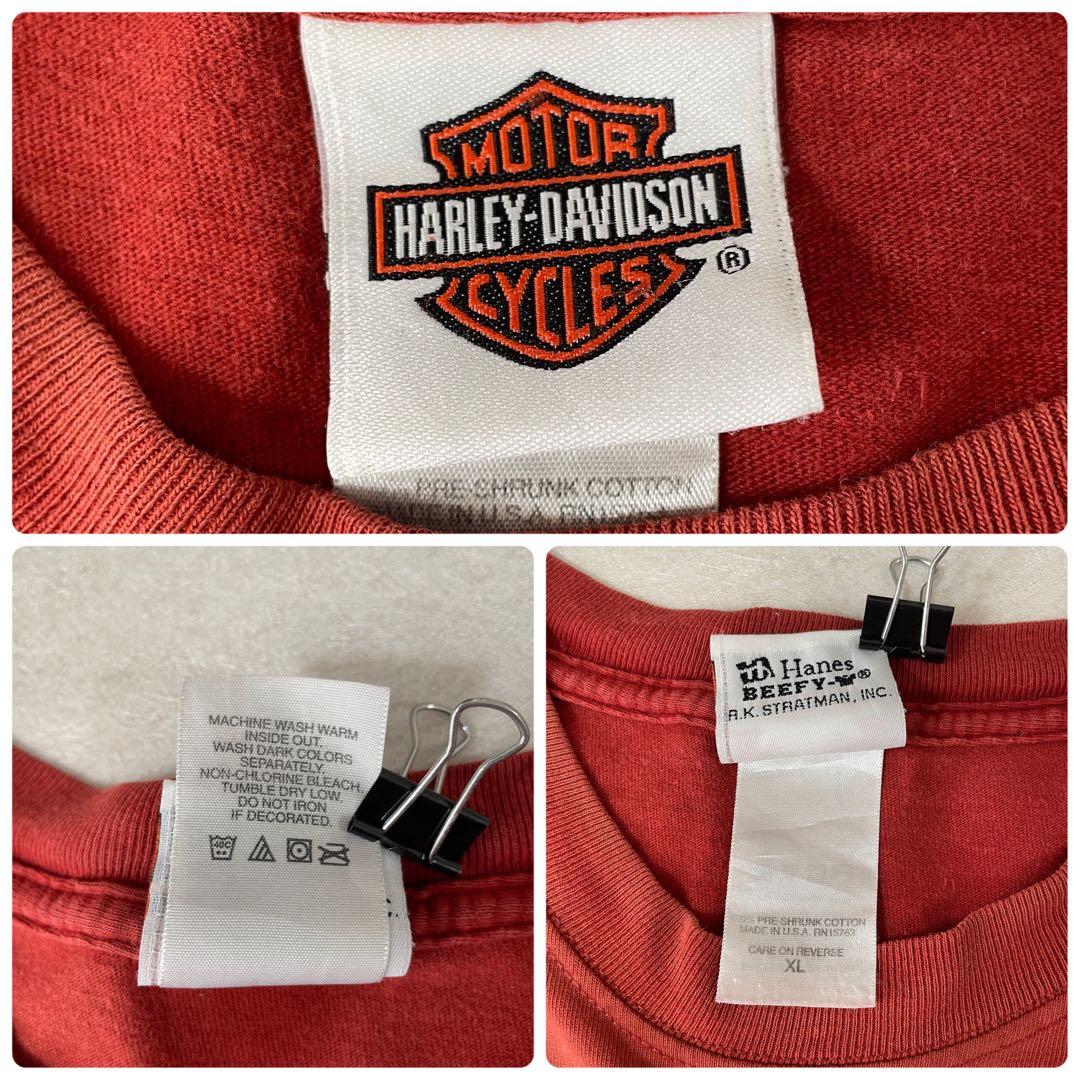 古着 HARLEY-DAVIDSON 半袖Tシャツ サイズXL レッド系