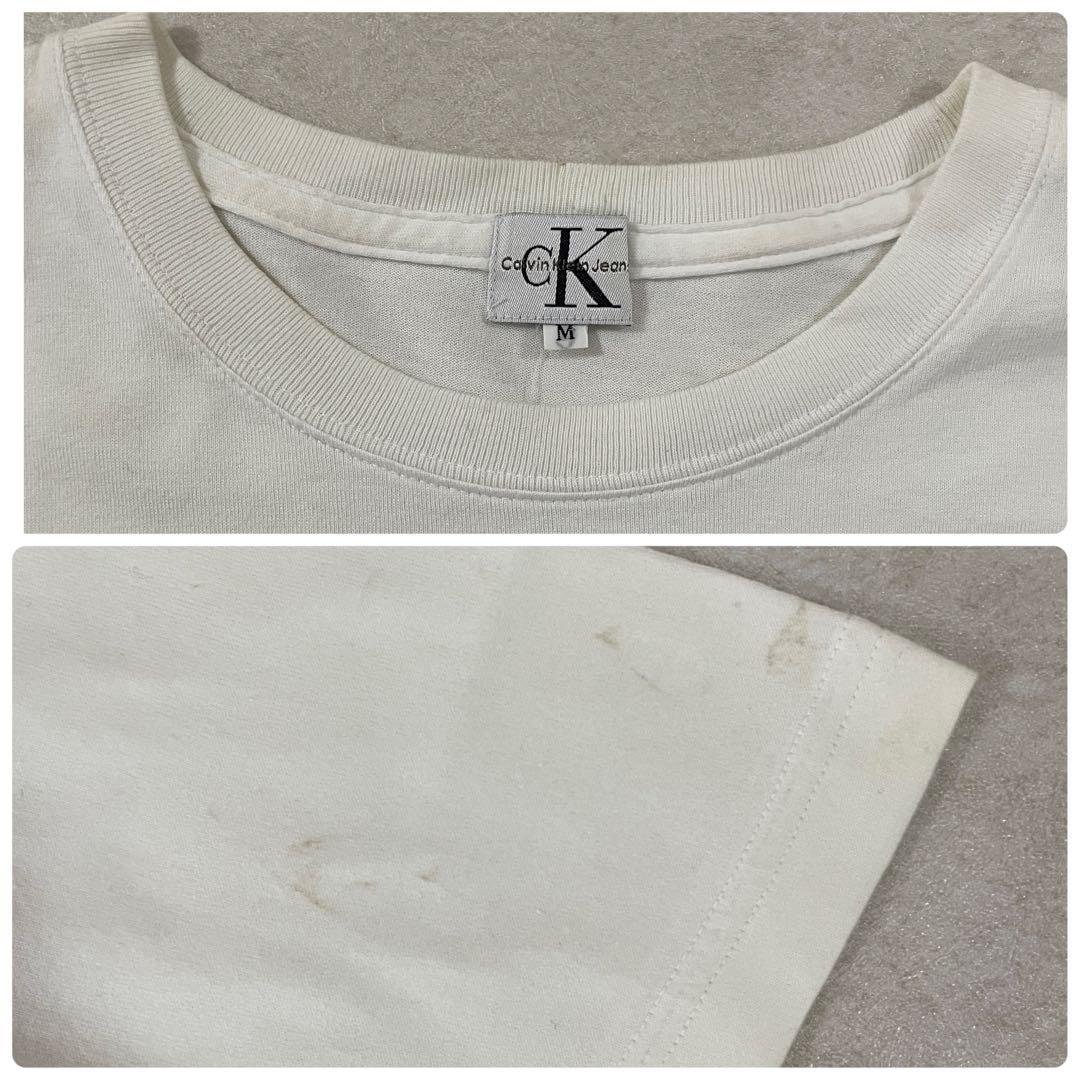古着 Calvin Klein 半袖Tシャツ グラフィックプリントM ホワイト