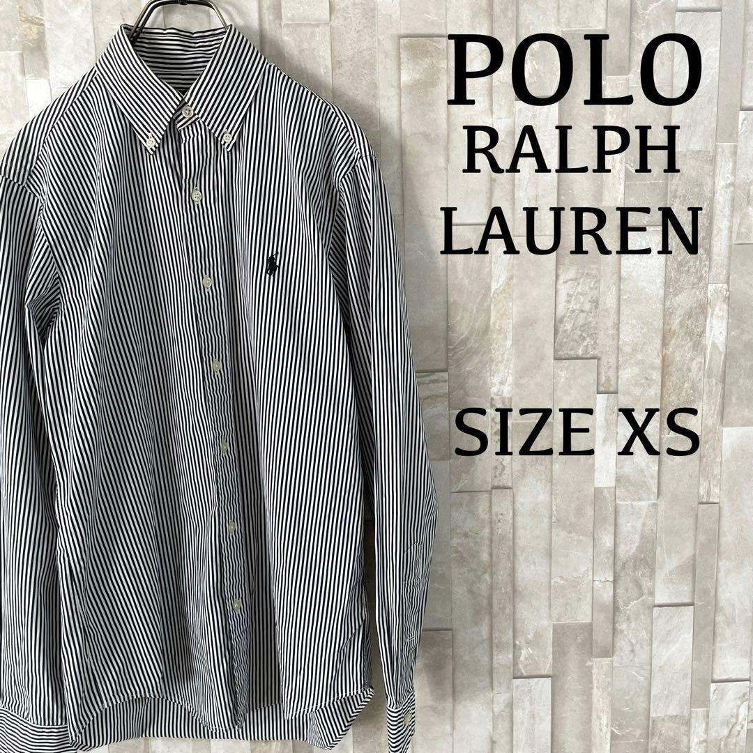 古着 POLO RALPH LAUREN 長袖シャツ サイズ XS ストライプ