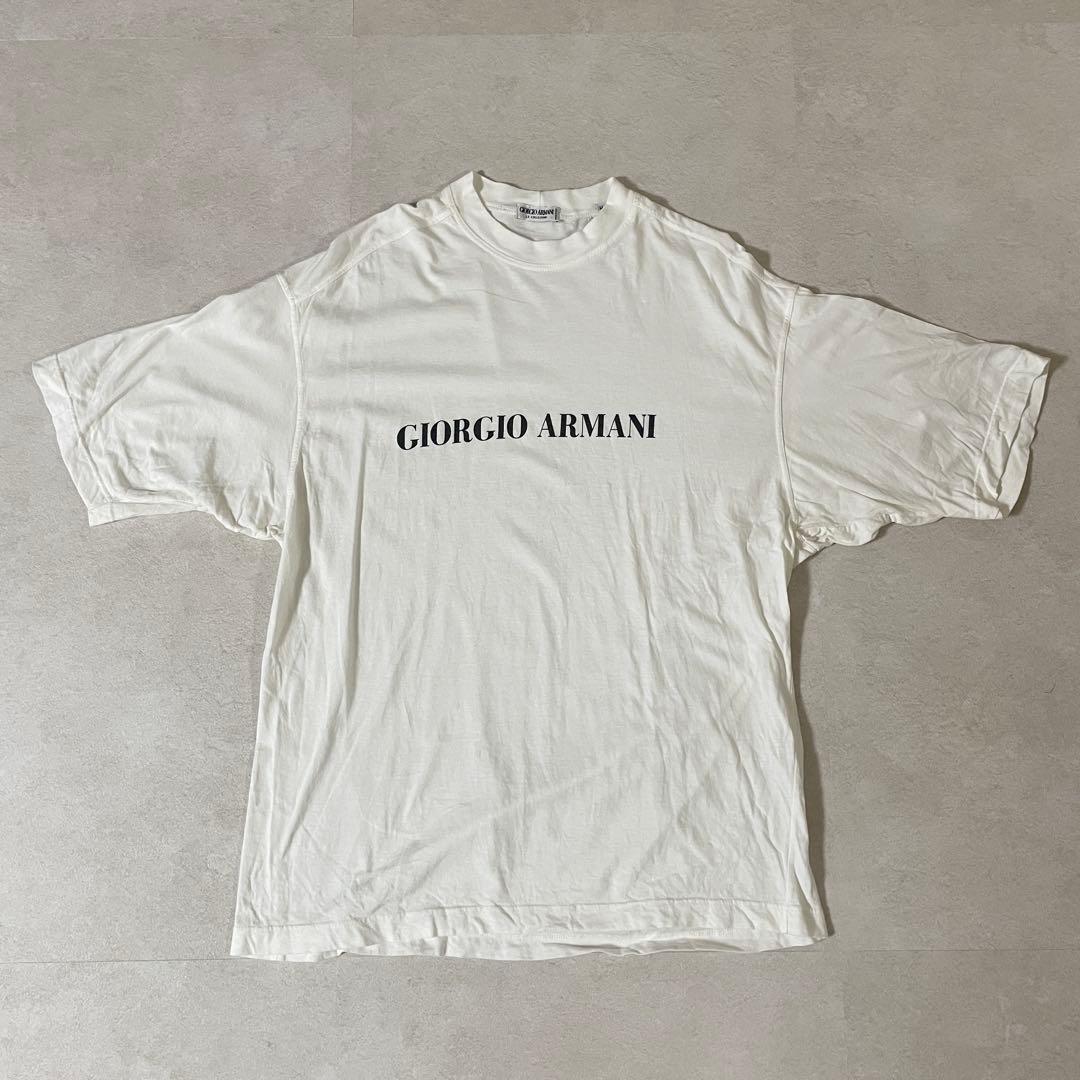 古着 GIORGIO ARMANI 半袖Tシャツ サイズM ホワイト
