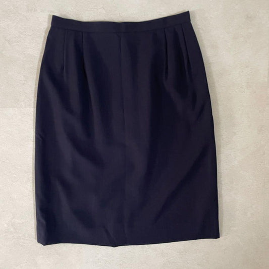 90s BURBERRYS オールド 膝丈スカート サイズ9 ブラック