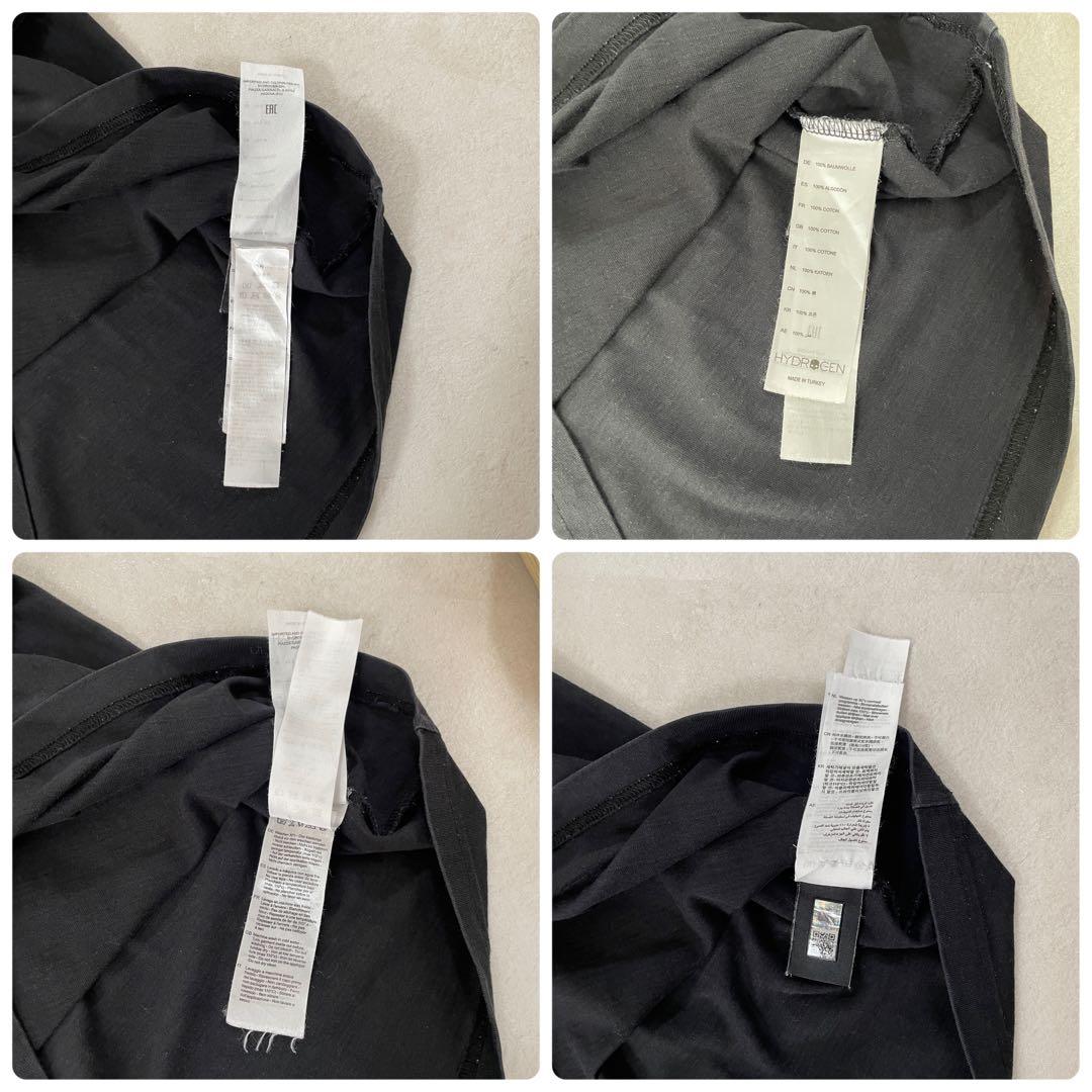 古着 HYDROGEN 半袖Tシャツ スパンコール サイズL ブラック