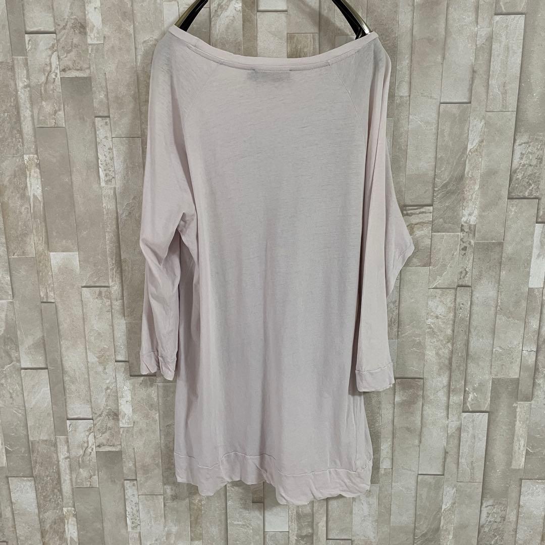 古着 DIESEL BLACK GOLD 7分袖Tシャツ S ライトピンク
