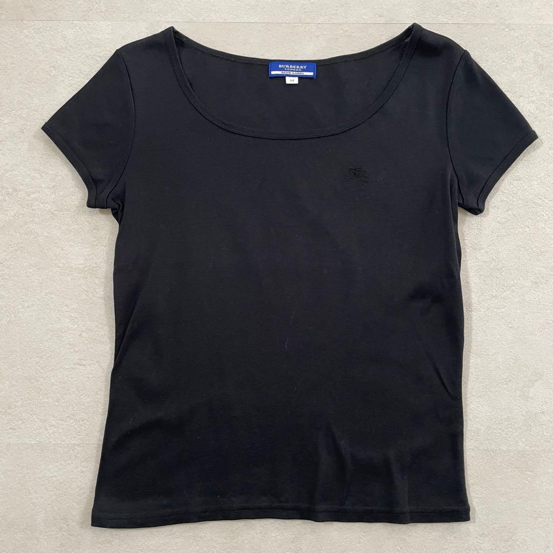【美品】BURBERRY BLUE LABEL ブラック 半袖Tシャツ Mサイズ