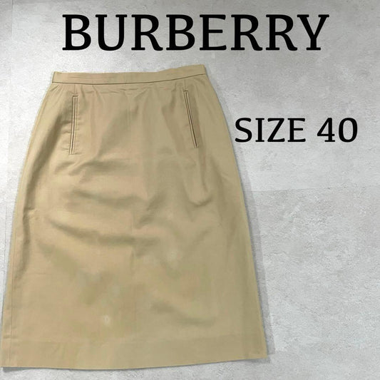 90s BURBERRYS 膝丈スカート サイズ40 ベージュ