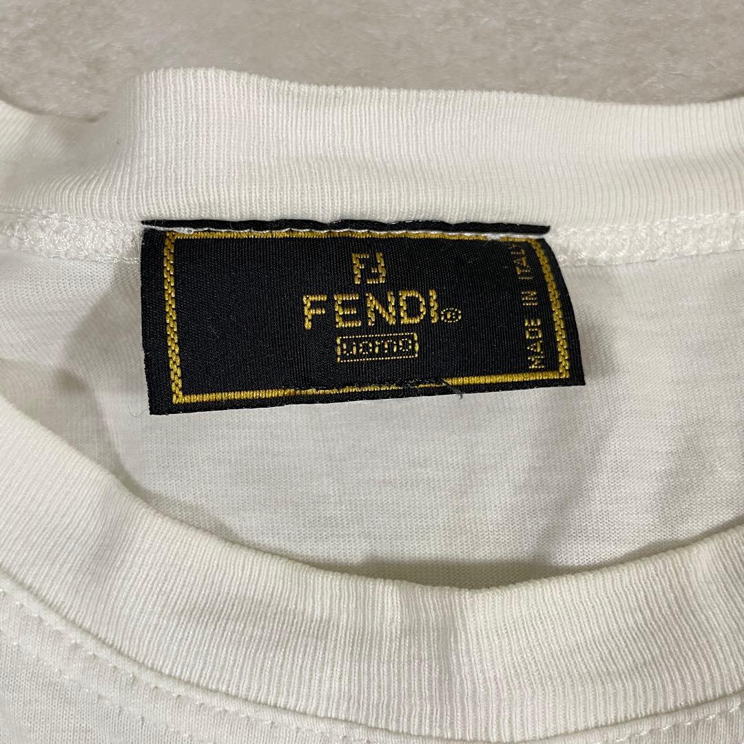 古着 FENDI ヴィンテージ 半袖Tシャツ ロゴプリント サイズL相当