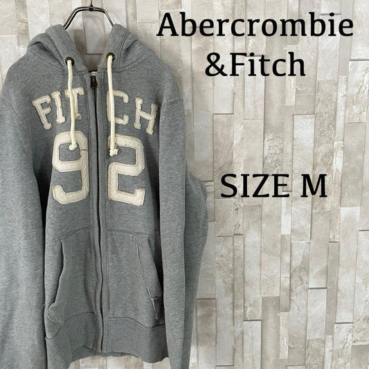 古着Abercrombie & Fitch ダメージ加工 ジップアップパーカー