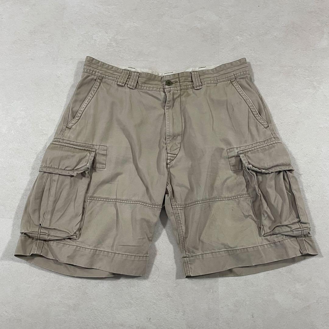 90s POLO RALPH LAUREN ハーフパンツ ベージュ 36サイズ