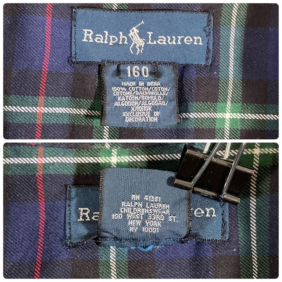 90s POLO RALPH LAUREN 長袖シャツ ポニー刺繍 チェック柄