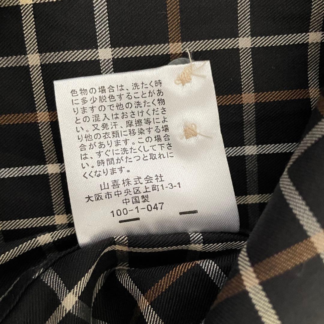 【美品】POLO BCS 長袖シャツ サイズM ブラック チェック柄