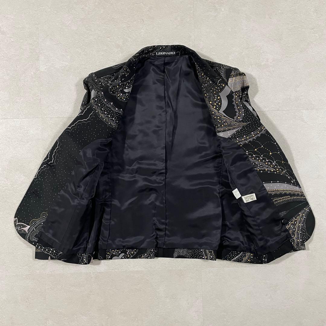 【美品】LEONARD テーラードジャケット サイズ9AB2 ブラック