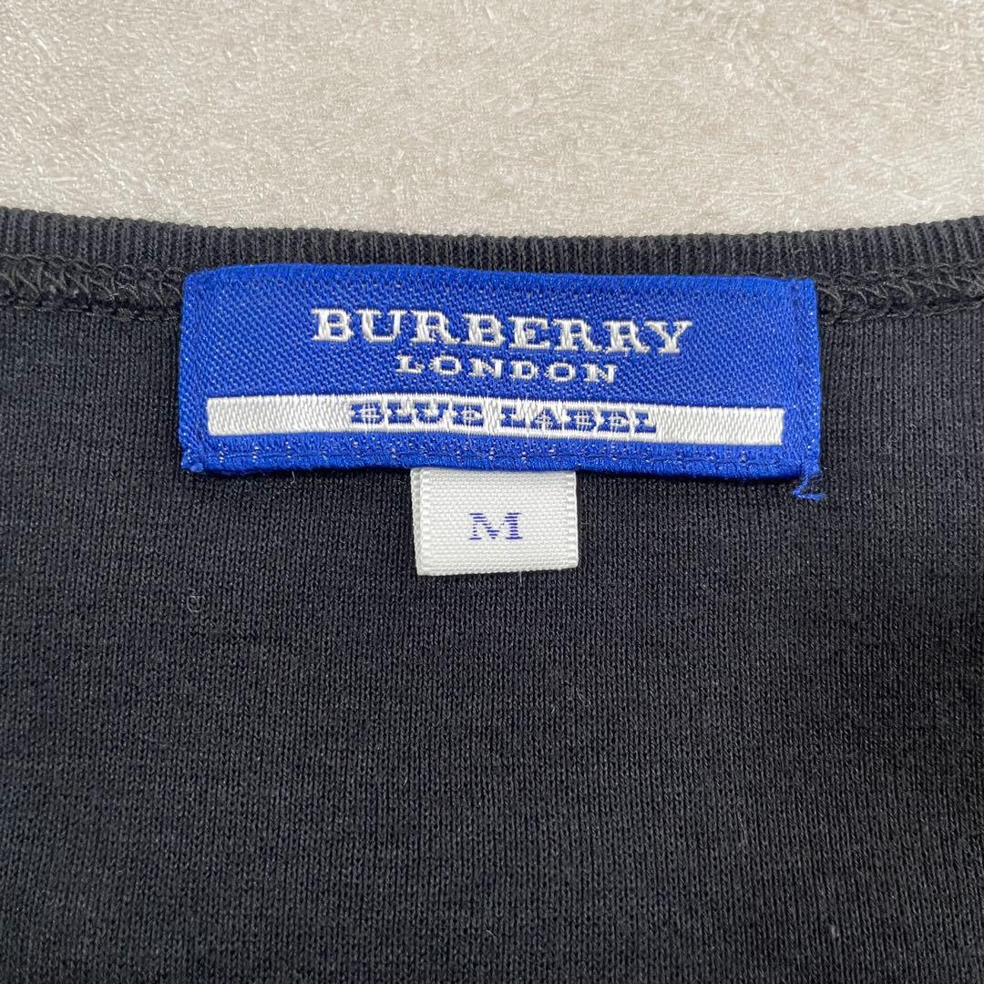 【美品】BURBERRY BLUE LABEL ブラック 半袖Tシャツ Mサイズ