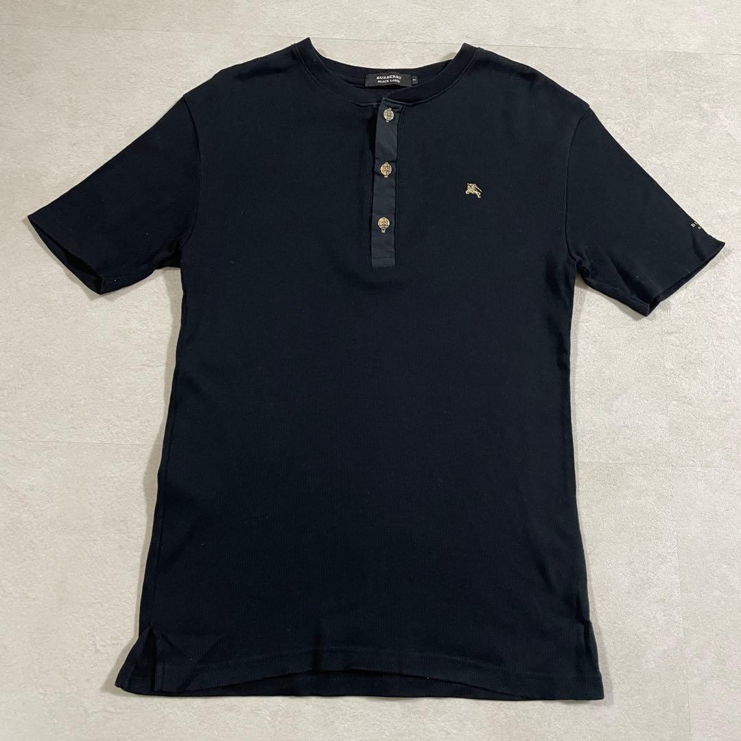 【美品】BURBERRY BLACK LABELポロシャツ サイズ2 ブラック