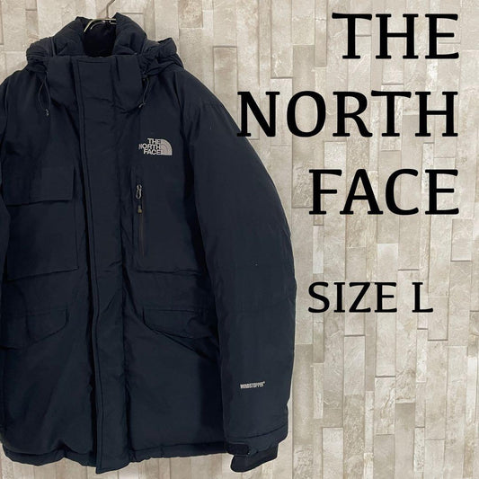 【美品】ザノースフェイス ダウンジャケット ウィンドストッパー L ブラック