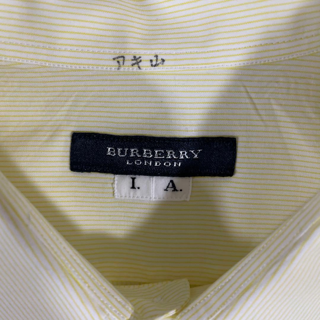 古着 BURBERRY LONDON 長袖シャツ 日本製 イエロー