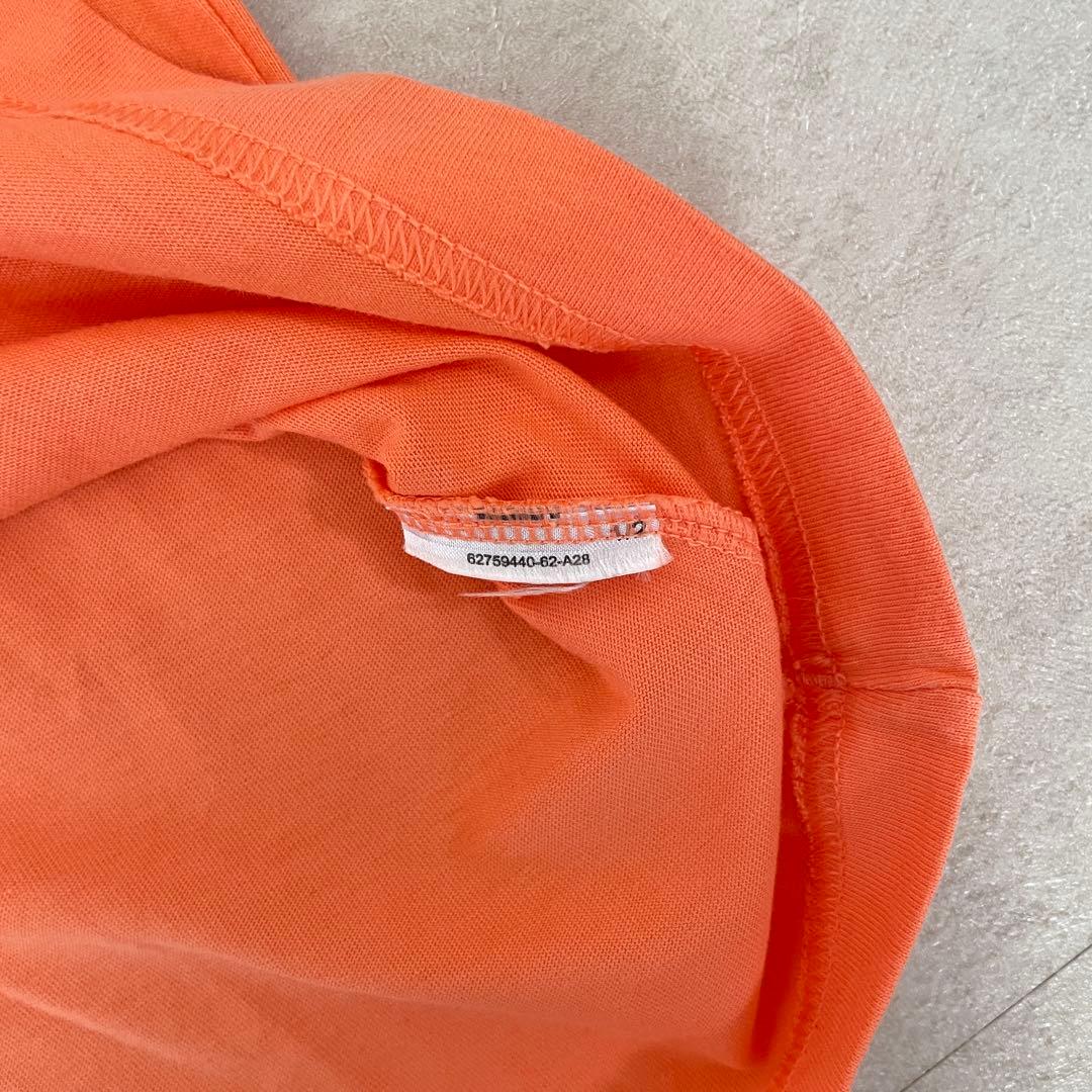 【美品】adidas 半袖Tシャツ ボタニカル グラフィックプリント オレンジ