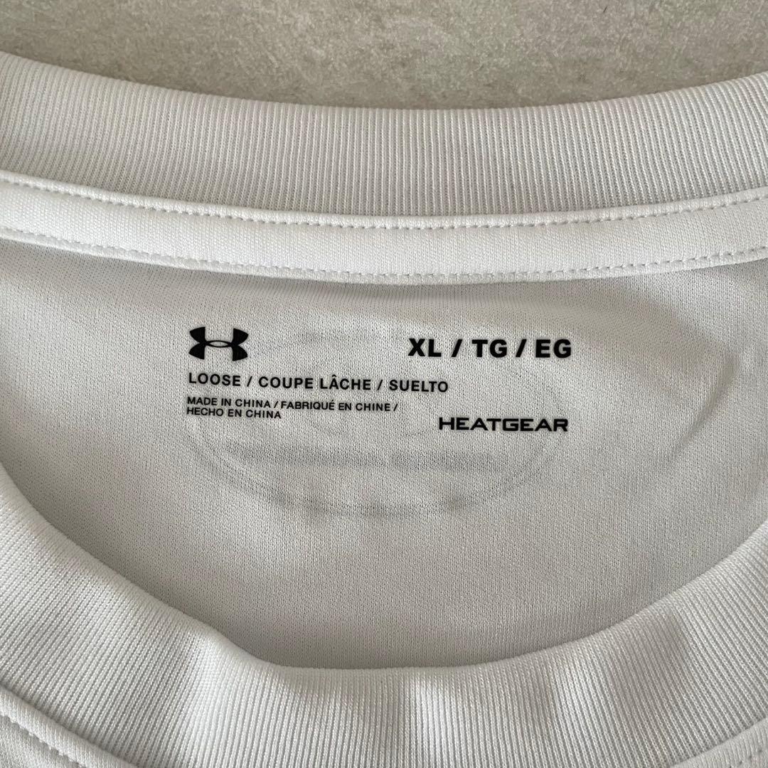 【美品】古着 UNDER ARMOUR 半袖Tシャツ XLサイズ ホワイト