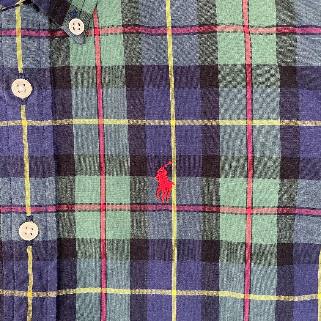 【美品】90s POLO RALPH LAUREN 長袖シャツ チェック柄