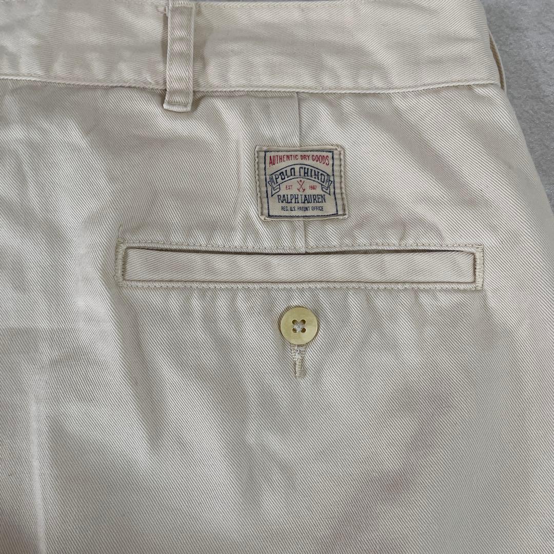 90s POLO RALPH LAUREN ポロチノ 初期タグ 40 クリーム