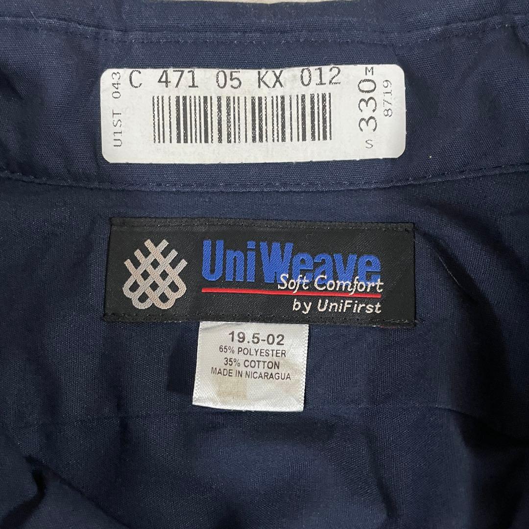 古着 UniFirst ワークシャツ サイズ19.5-02 ネイビー