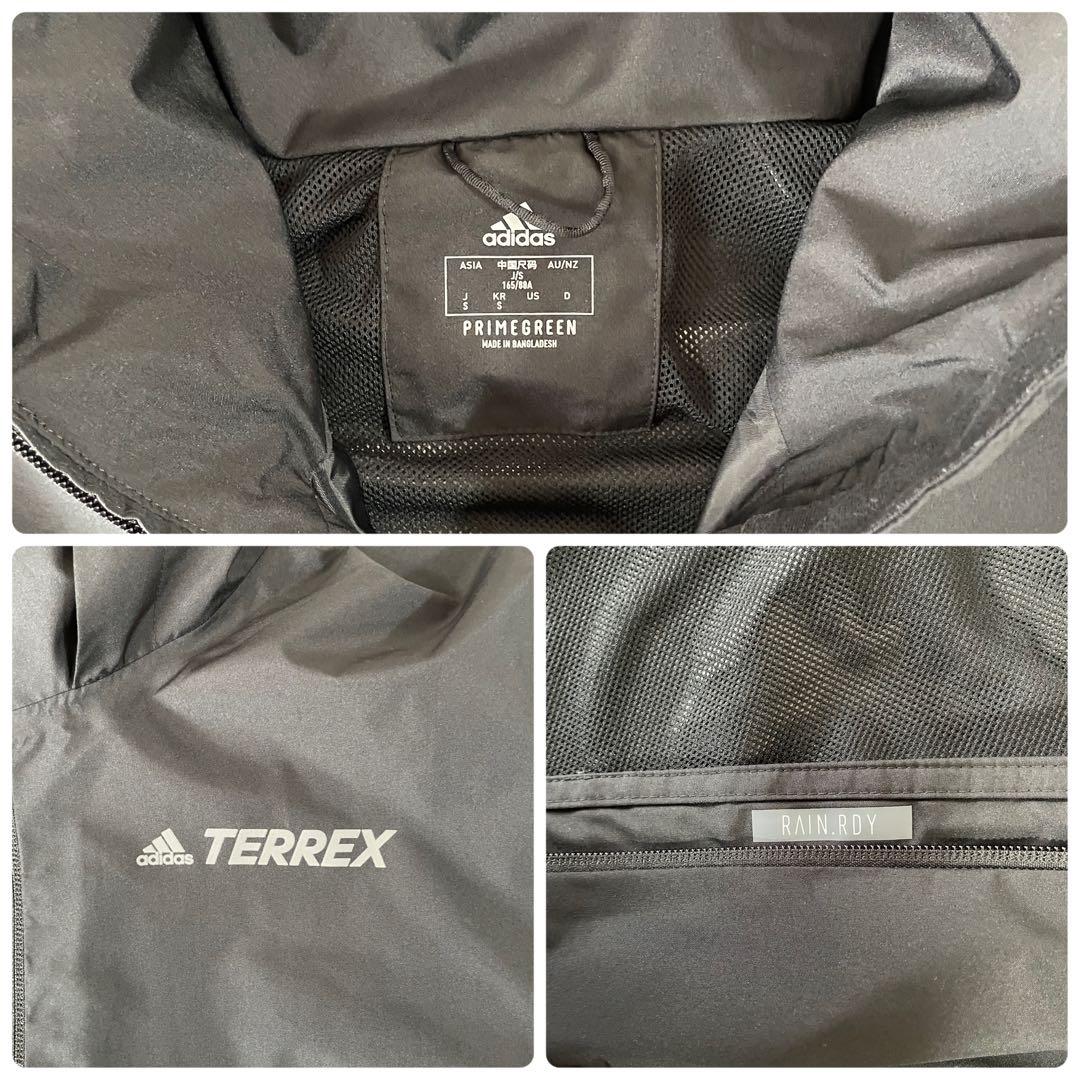 【美品】adidas TERREX レインジャケット サイズS ブラック